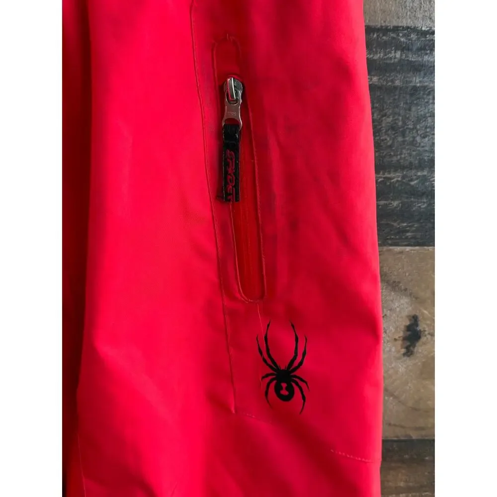 Spyder Youth Red Insulated Ski Snow Pants Bibs - Size 10